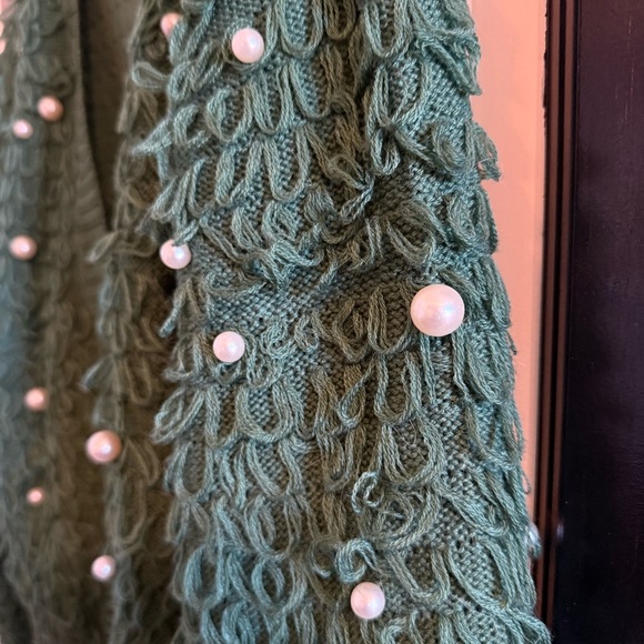 NWOT Fun Green Textured Women's Sweater - Picture 4 of 4